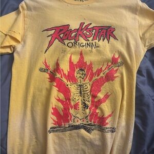 Rockstar Original Yellow Graphic Tee